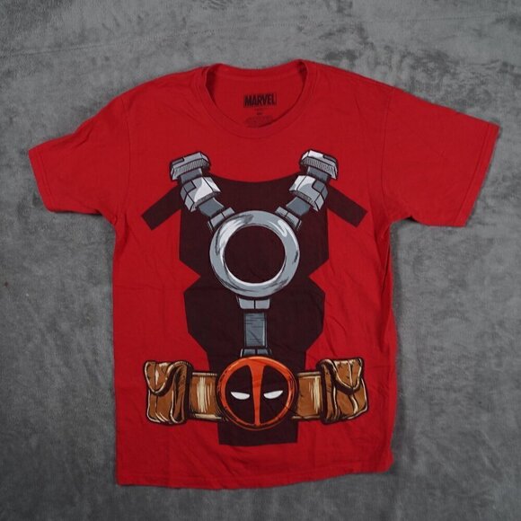 Marvel Deadpool Men's Red T-Shirt Size Medium Marvel Costume - Picture 1 of 4